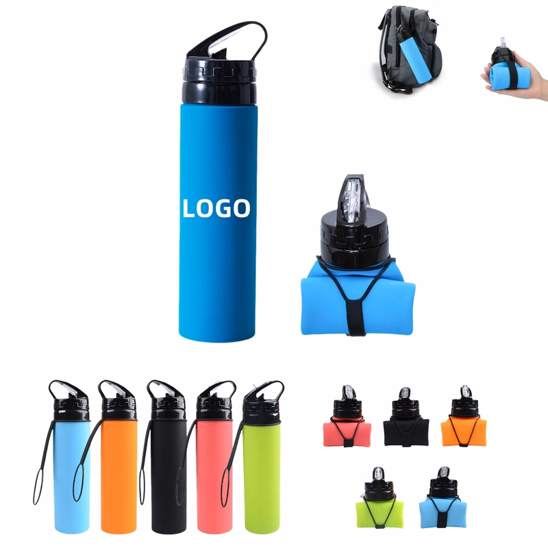 20oz Folding Silicone Cycling Water Bottle