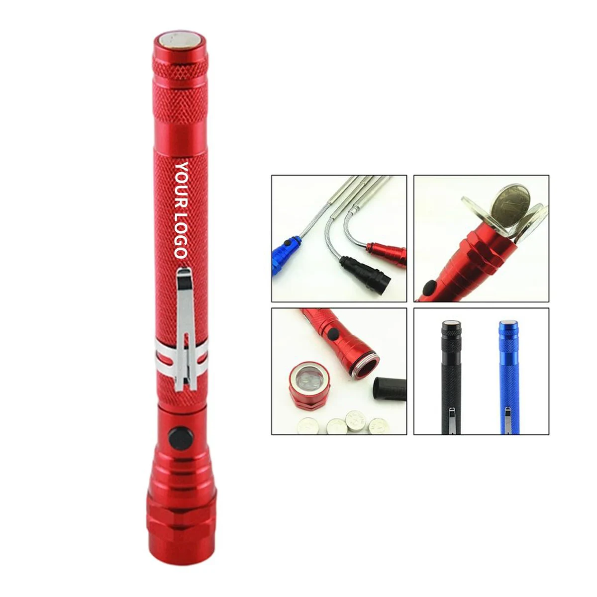 Portable Telescopic LED Flashlight with Magnet Tip 1