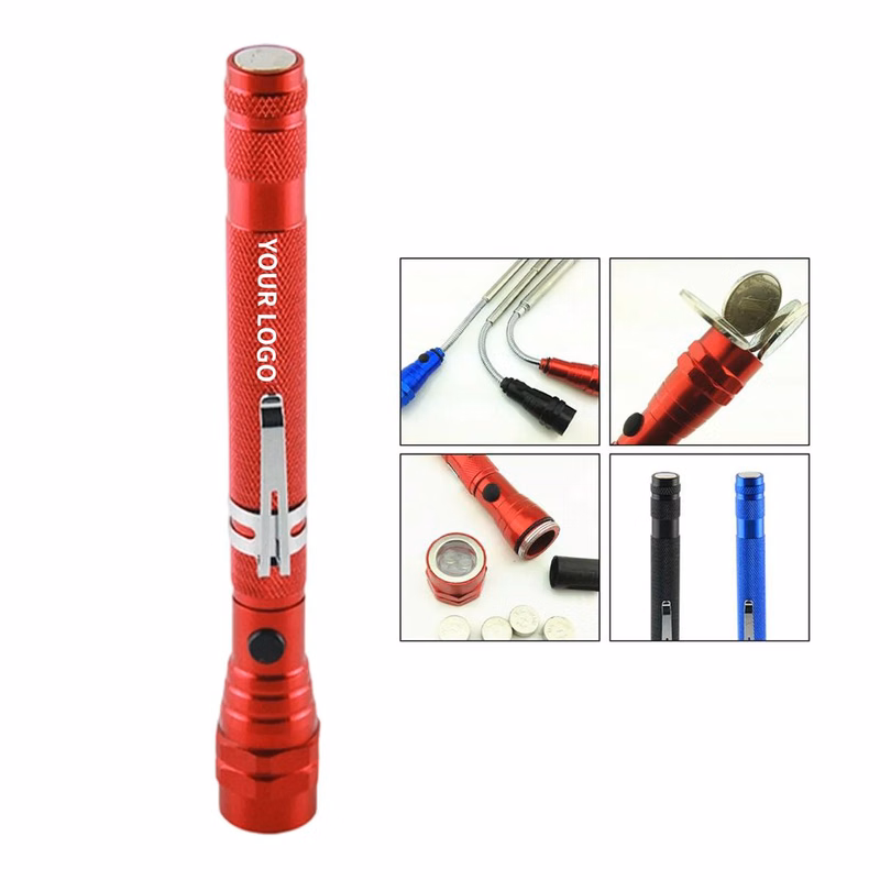 Portable Telescopic LED Flashlight with Magnet Tip