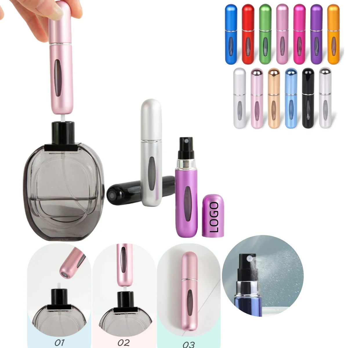 0.17oz Mini Refillable Perfume Bottle 1