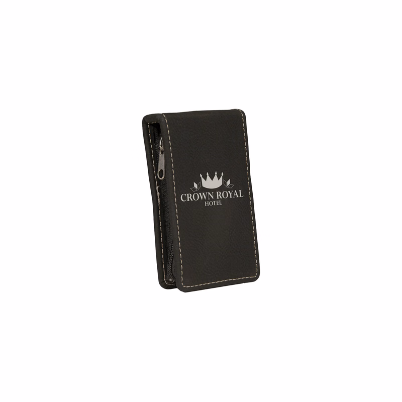 Black/Silver Leatherette Manicure Set