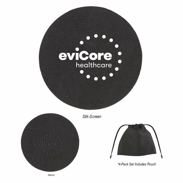 Executive Round Leather Coaster