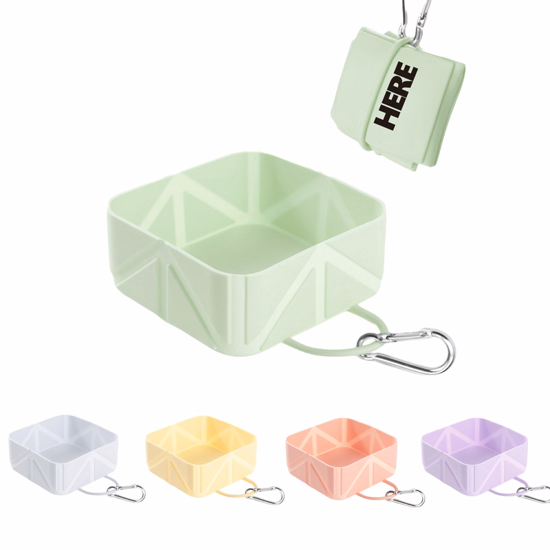 Silicone Portable Pet Collapsible Bowl Dog Cat Camping Feeder
