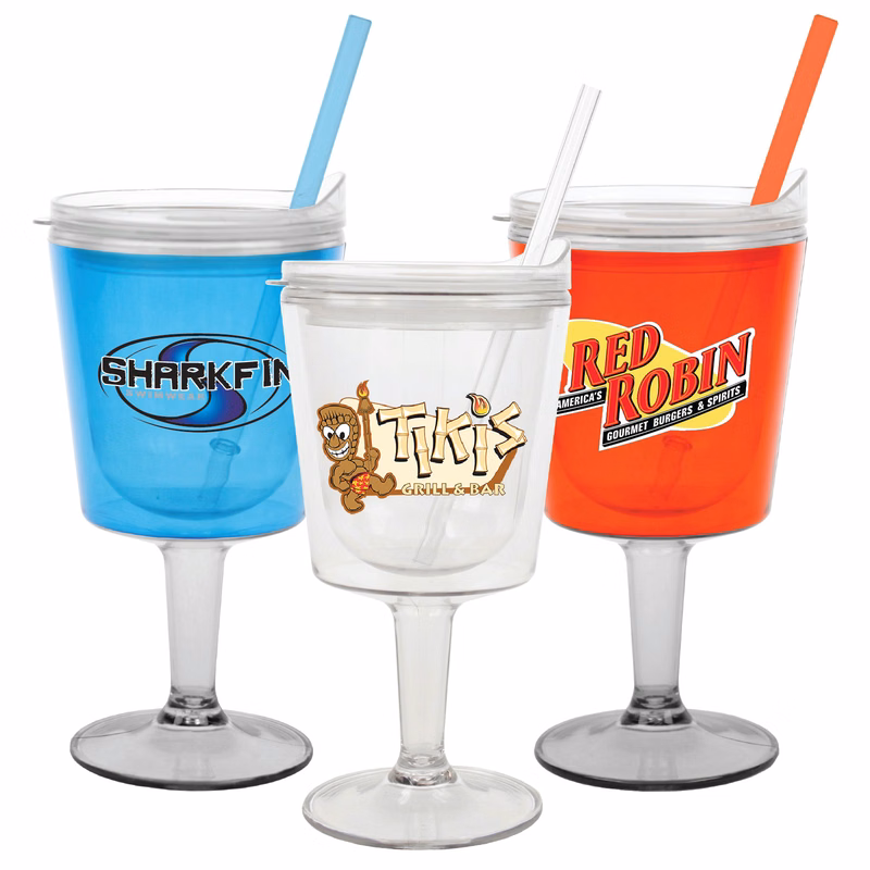 12 Oz. Islander Double Wall Cocktail Cup w/VibraPrint Insert