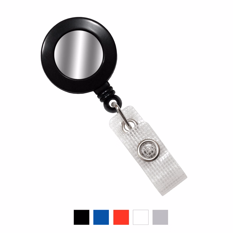 Round Plastic Clip-On Badge Reel