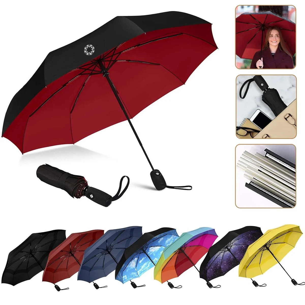 Business Portable Golf Weatherproof Sunscreen Umbrella 1