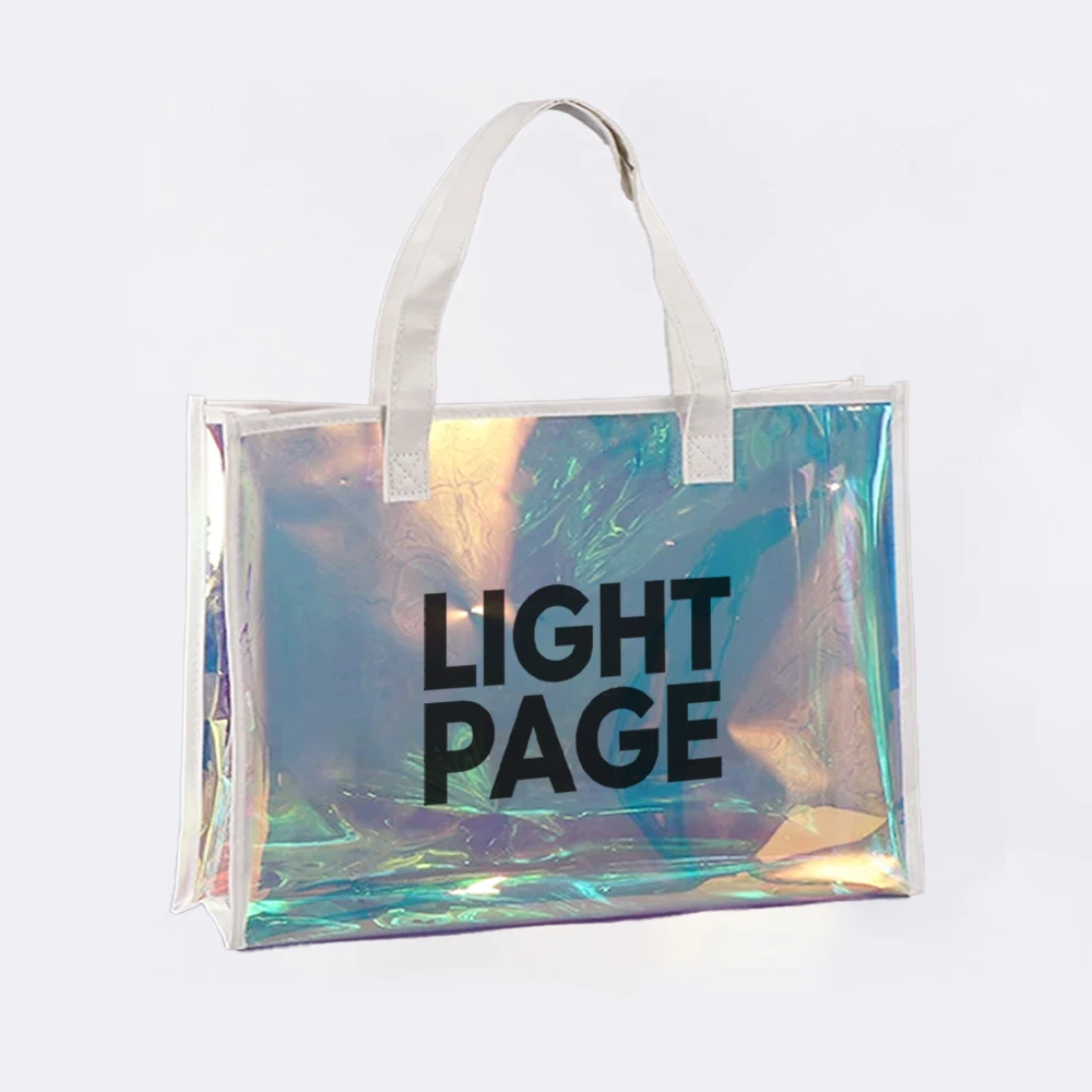 Holographic Iridescent Clear Jelly Tote Bag 1