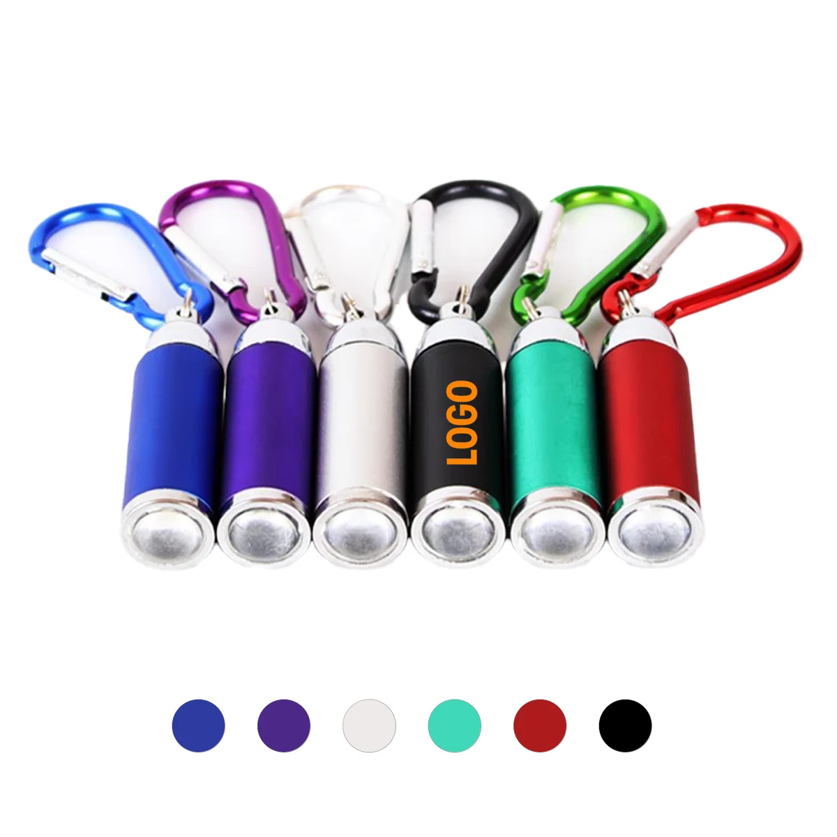 Mini LED Keychain Flashlight with Carabiner 1
