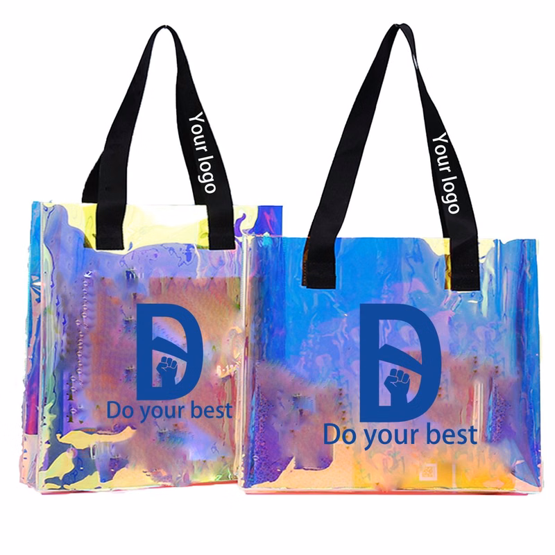 Iridescent PVC Bag with Handles