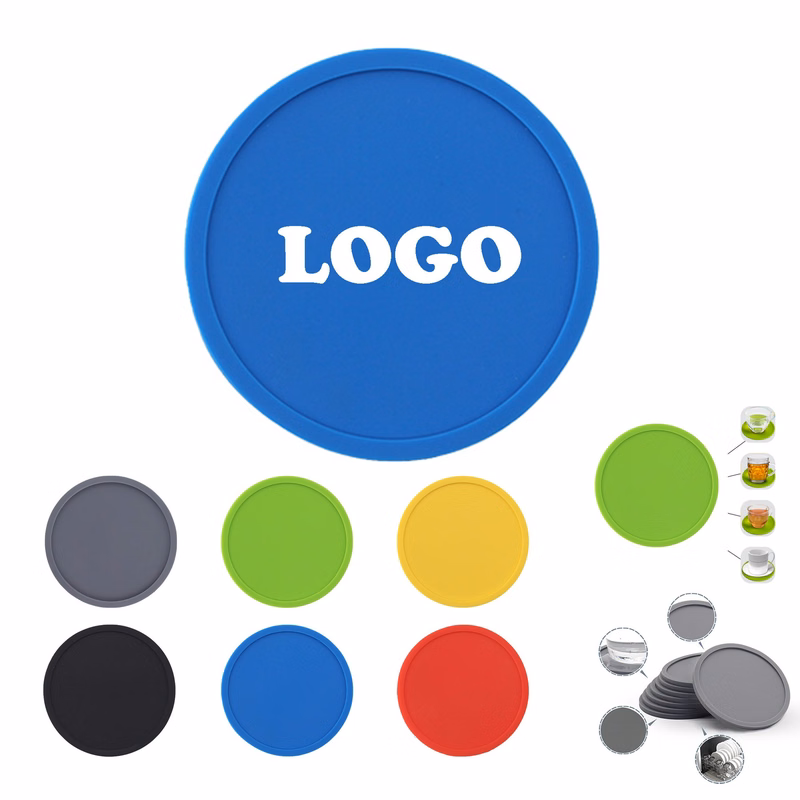 10 In Silicone Anti Slip Circular Coaster