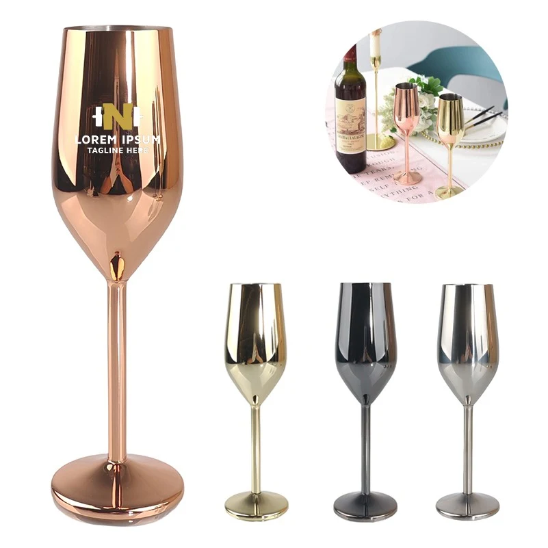 304 Stainless Steel Champagne Flute Rose Gold 200ML 1