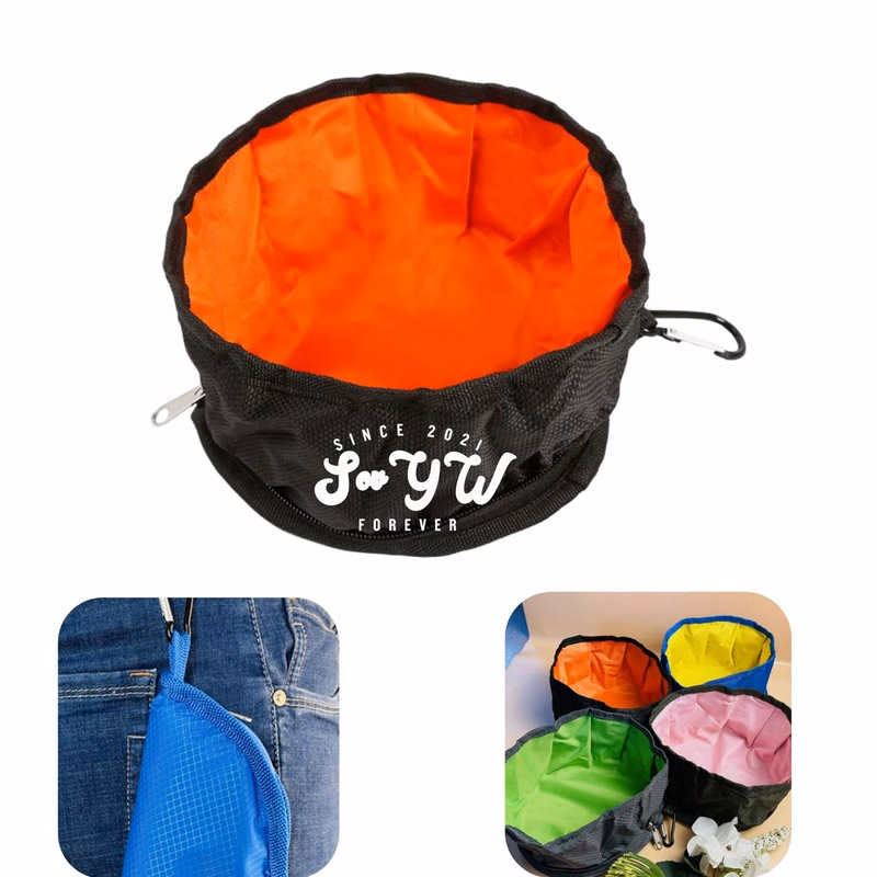 Oxford Cloth Foldable Pet Dog Travel Bowl