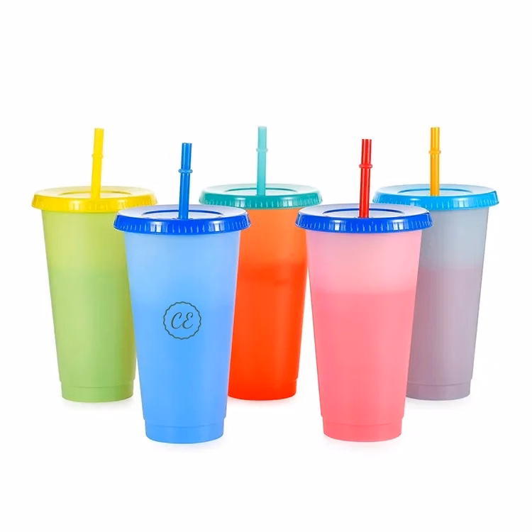 Color Change Tumbler with Straw