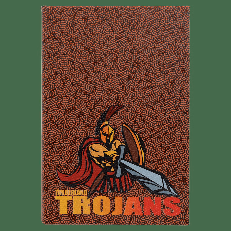 5 1/4" x 8 1/4" Football Leatherette Journal with Lined Notepad