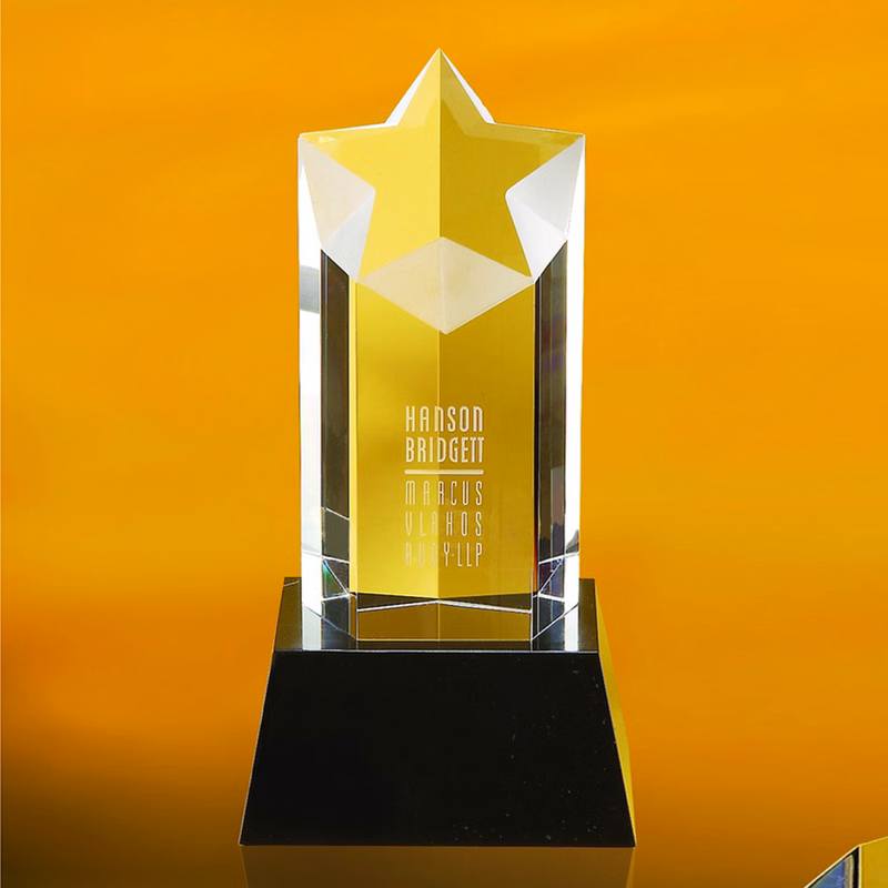6" Crystal Award-Star_D160CA