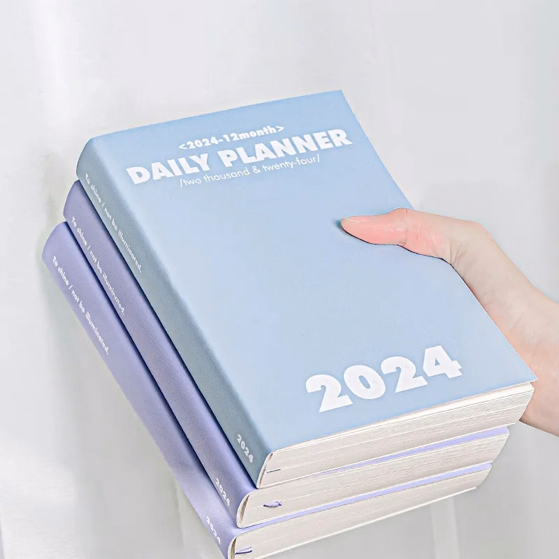 2024-2025 Custom Leather Weekly Monthly Planner Notebook