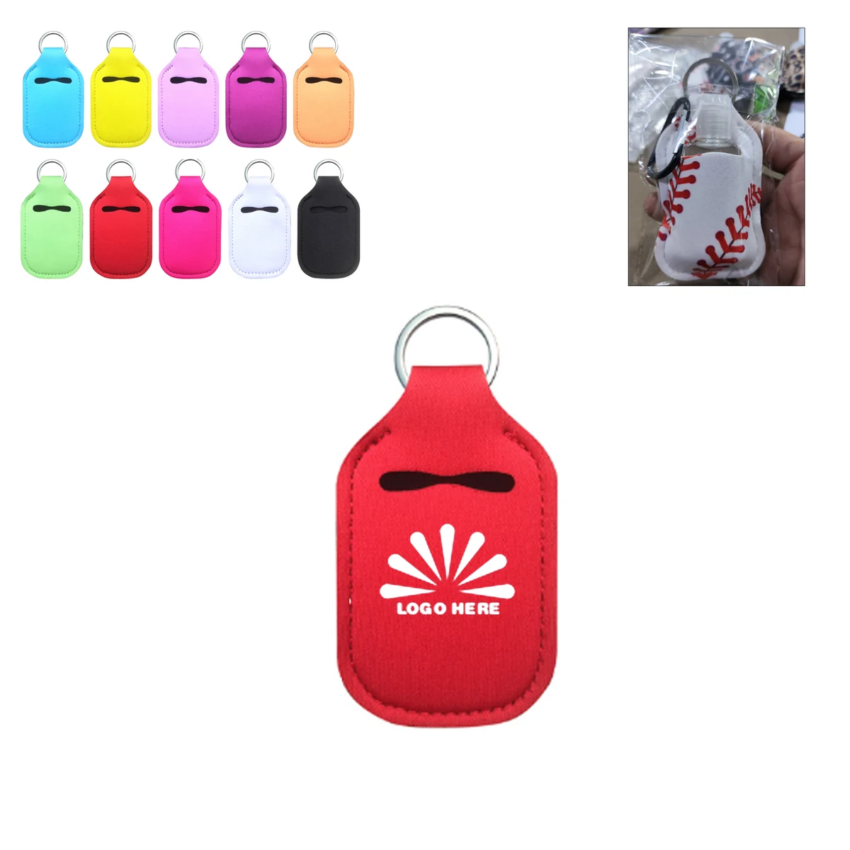 1 OZ Hand Sanitizer Bottle Keychain 1