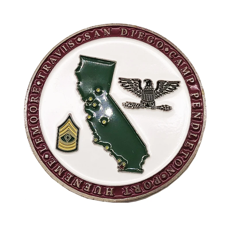 1.5" Brass 4 Colors 1 Side Challenge Coins 1