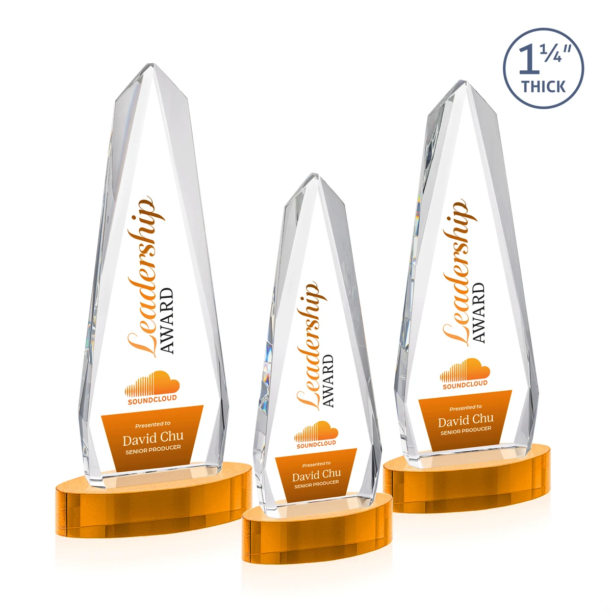 Cheswick VividPrint™ Award on Alberton Base - Amber 1