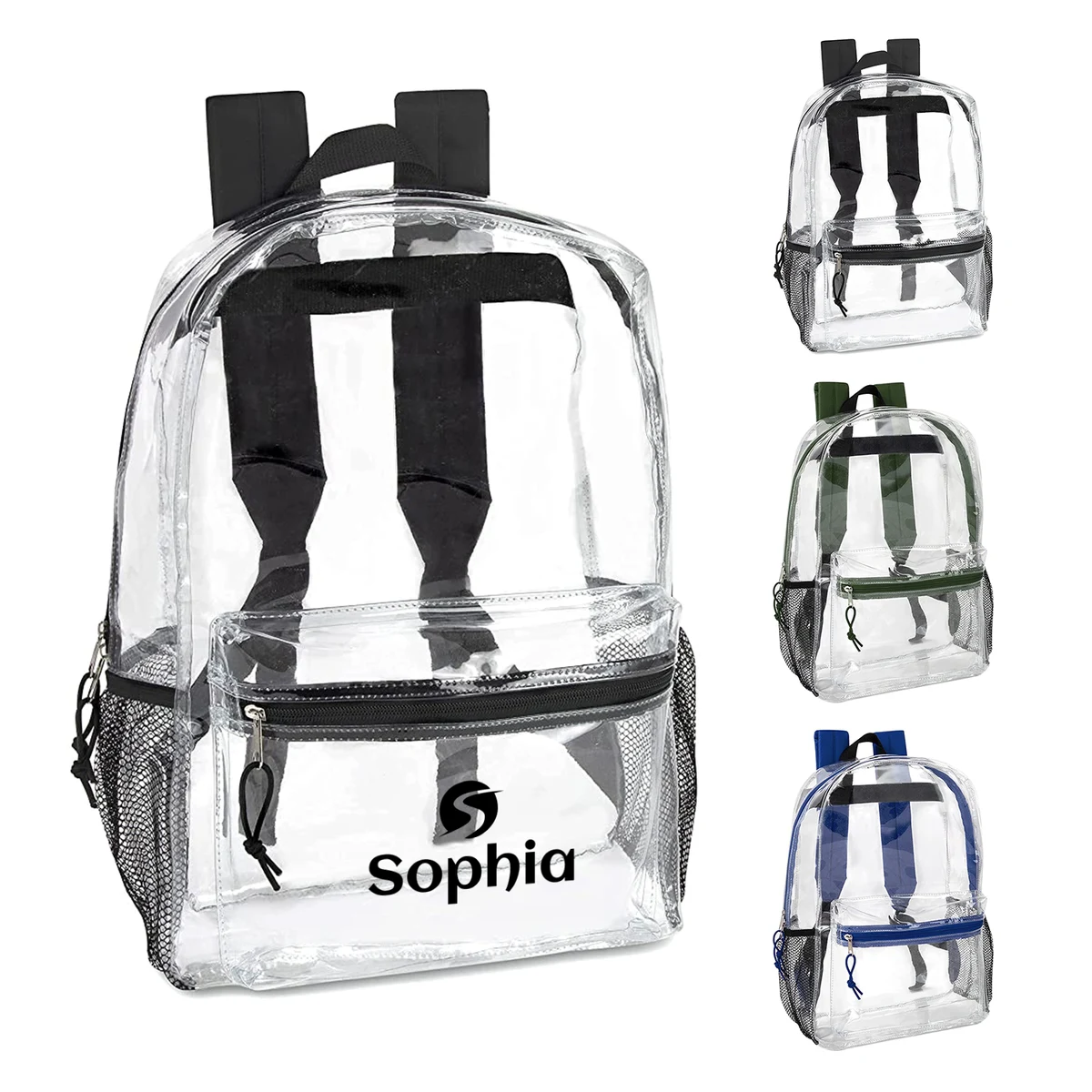 Pvc Clear Backpack With Reinforced Straps 1