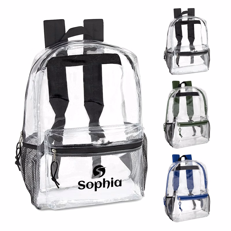 Pvc Clear Backpack With Reinforced Straps