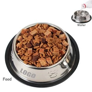37cm Paw Mark Metal Pet Food Bowl 1
