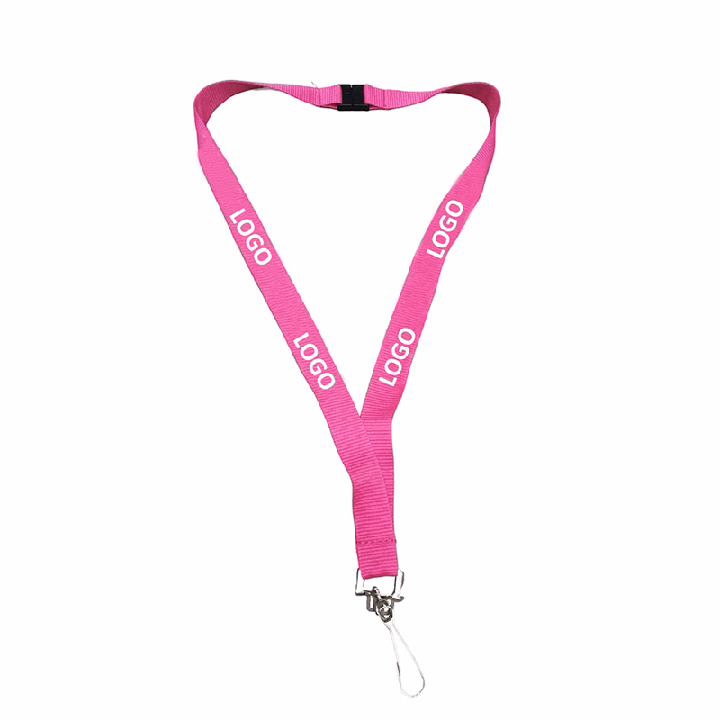 3/4" L Polyester Lanyard With Metal J Hook And Safety Breakaway