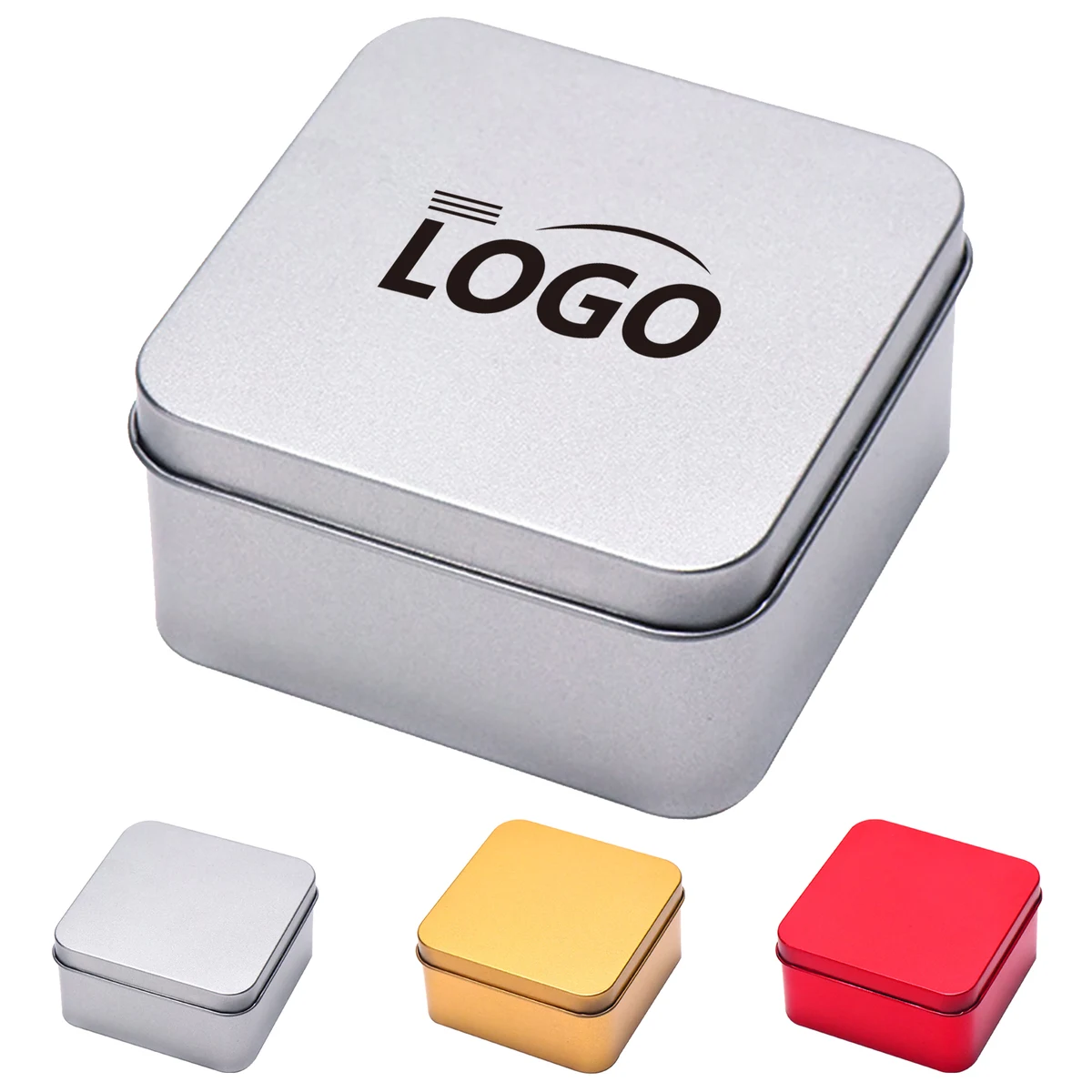 Square Tinplate Candy Storage Box 1