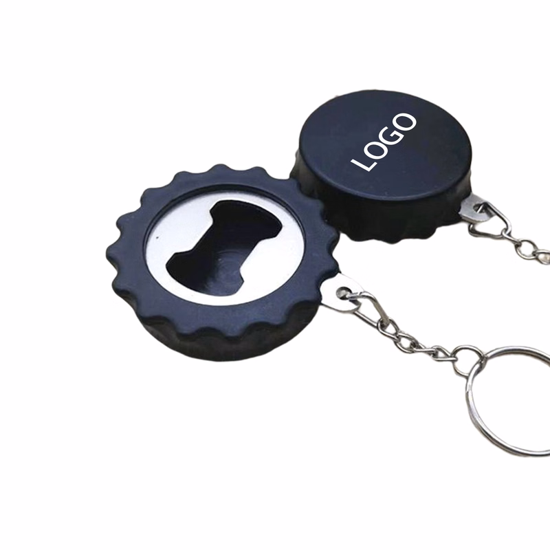 Beer Bottle Cap Opener Keychain
