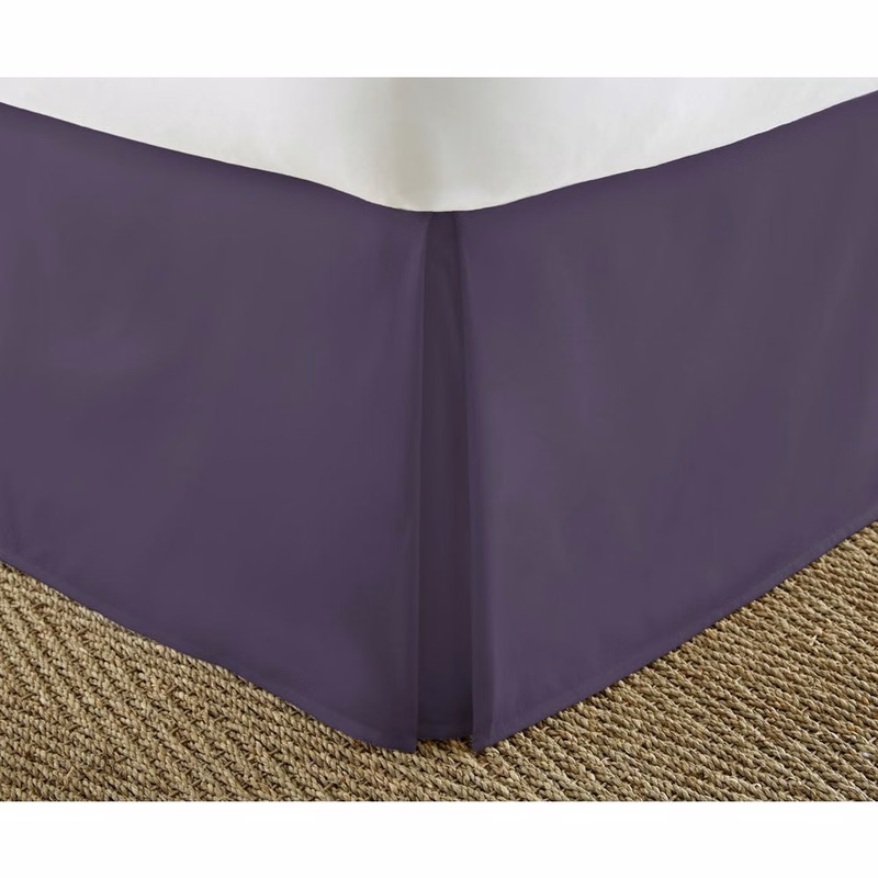 Premium Bed Skirts - Purple Cali King Pleated