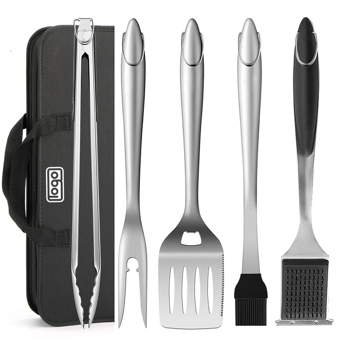 Outdoor Stainless Steel BBQ Tool Set w/ Canvas Bag 1