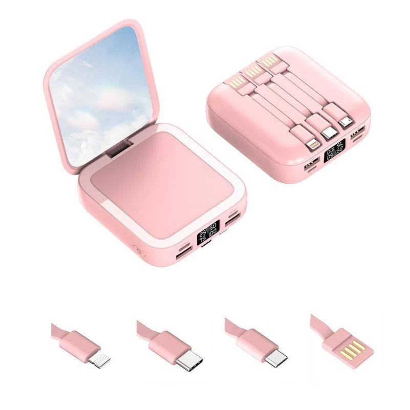 Portable Power Bank 6000mAh With Makeup Mirror 1