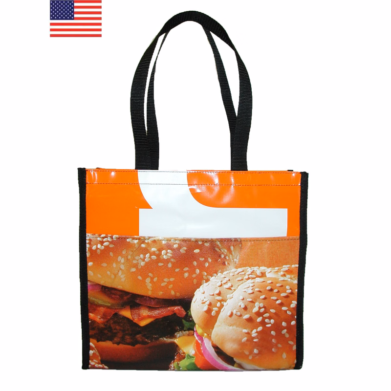 Billboard Recycled Banner Tote Bag 14x4x13"