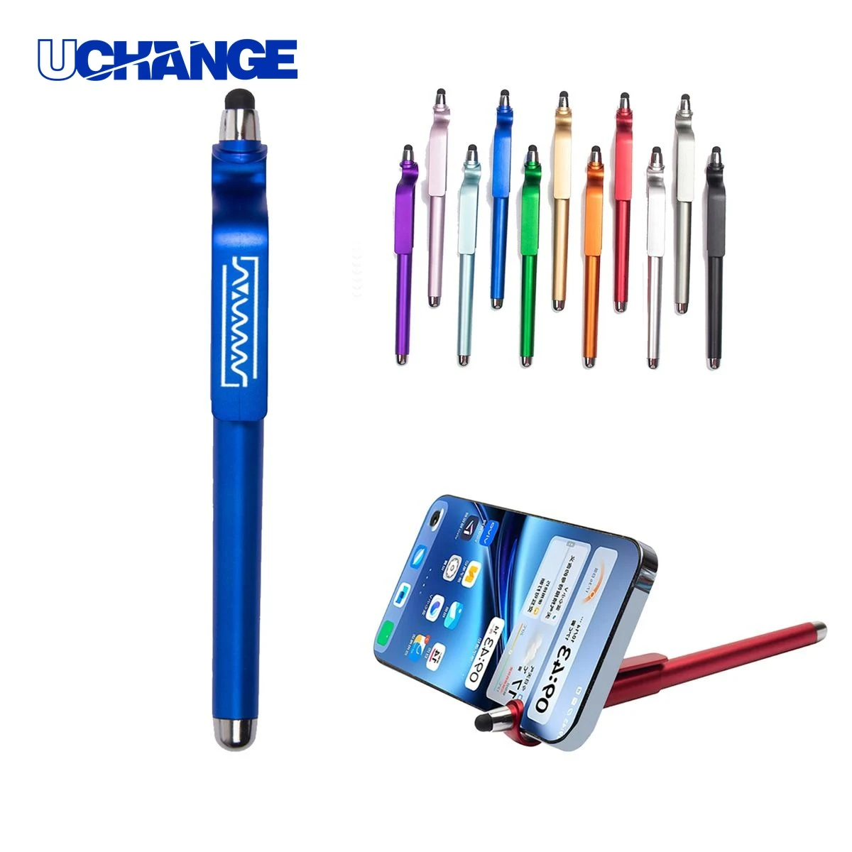 Multifunction Stylus with Phone Stand, custom pen with logo imprint 1
