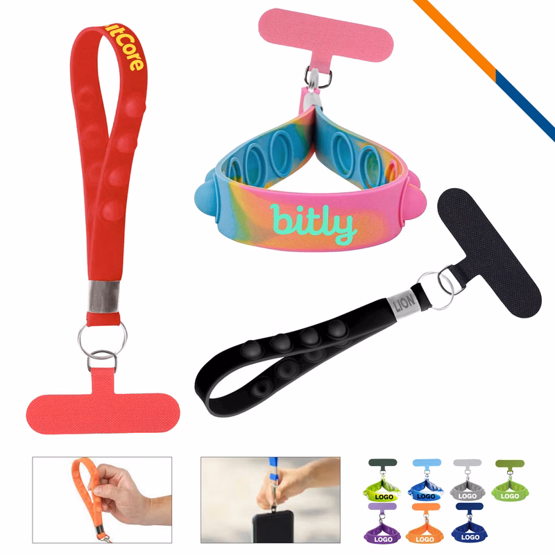 Glen Push Bubble Phone Tether Wristlet
