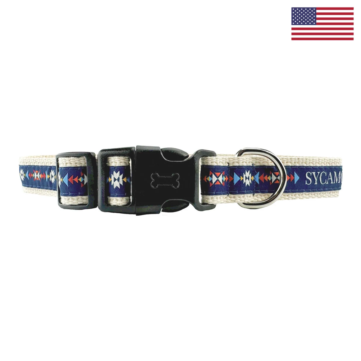 1" Woven Pet Collar w/ Nickel-Plated Hardware & Cotton Webbing - "Elite" Weave 1