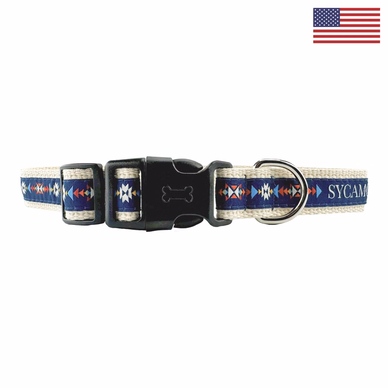 1" Woven Pet Collar w/ Nickel-Plated Hardware & Cotton Webbing - "Elite" Weave