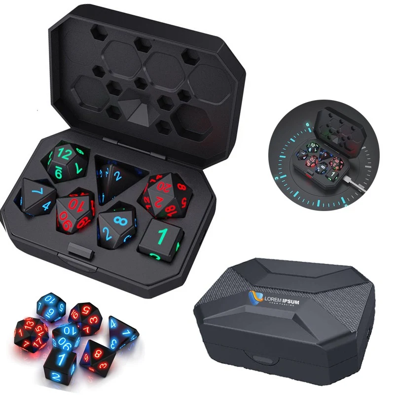 Rechargable Light Up Dungeons and Dragons Polyhedral Dice 1