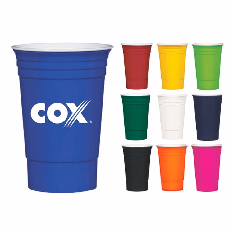 16 oz. Reusable Double Wall Tailgate Party Cup