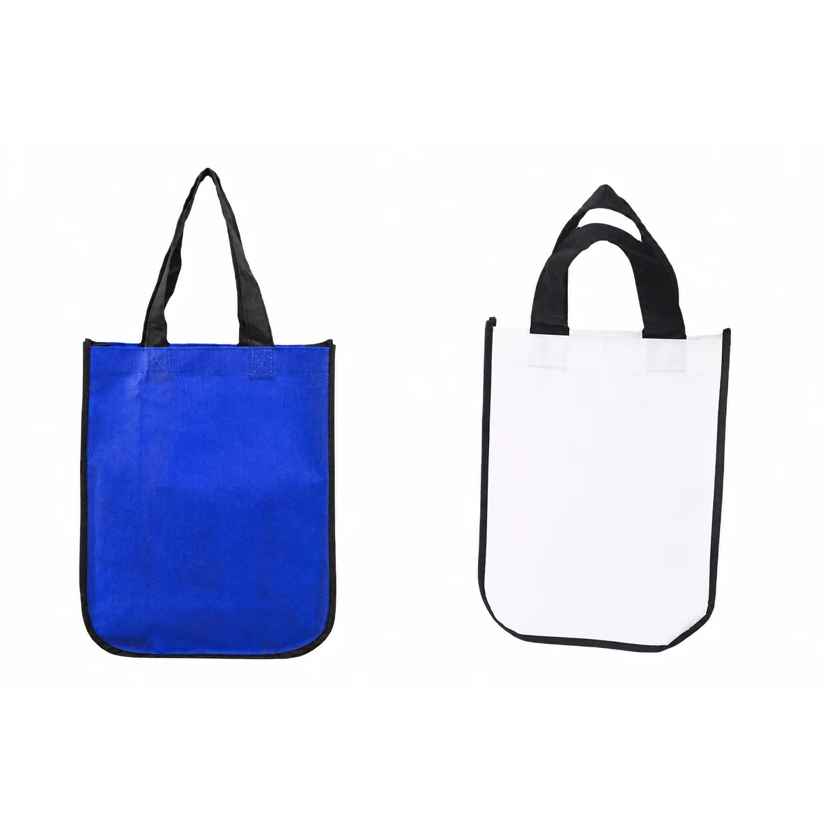 Contrast-Trim Non-Woven Tote Bag 1