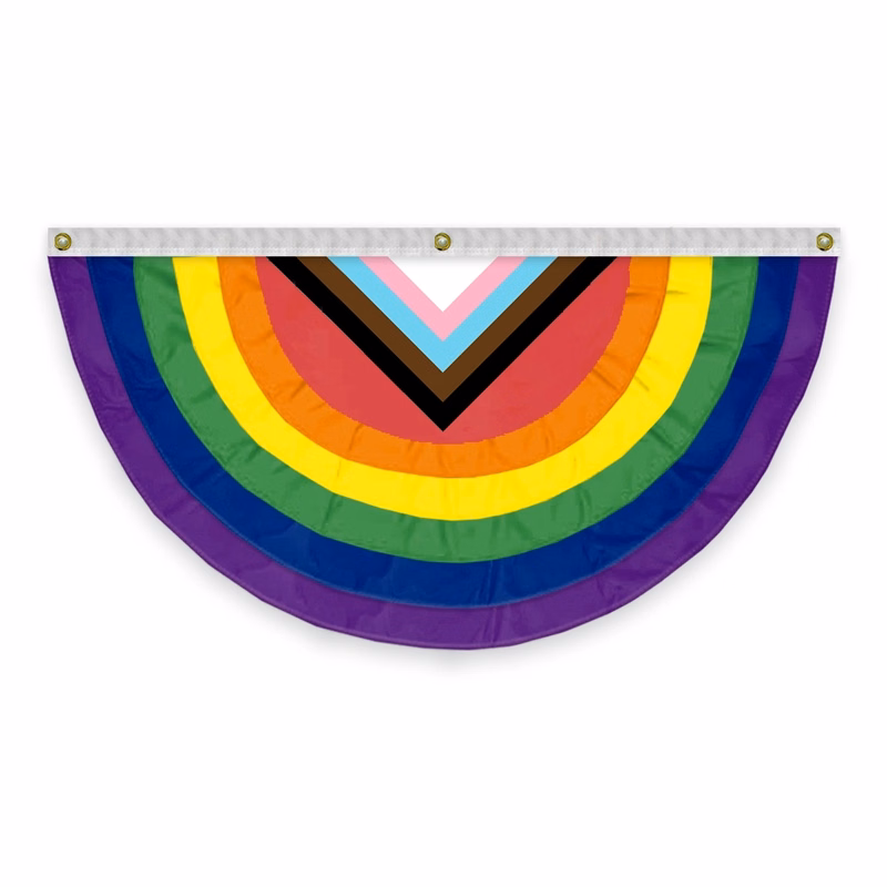 Intersex Progressive Pride Pleated Full Fan