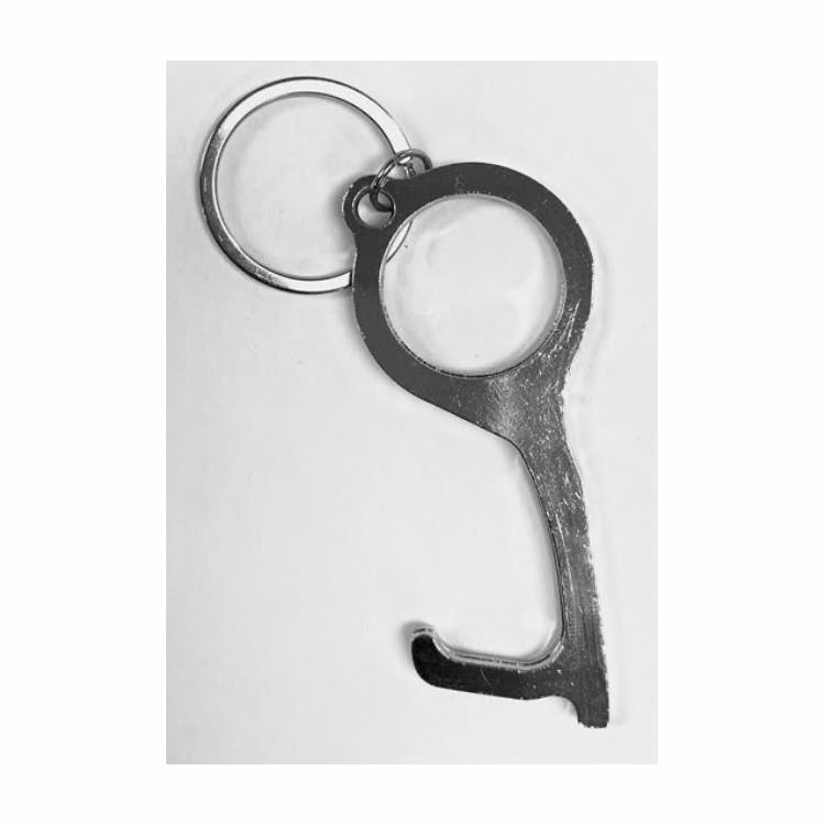 No-Touch Door-Opening Key - Silver Color 2.8"