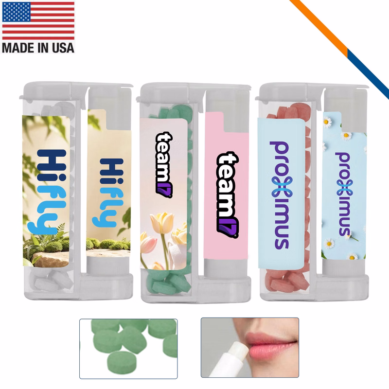 Fizz Flip-Top Duo Sugar Free Mints With SPF 15 Lip Balm