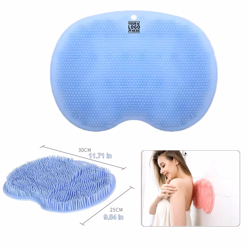 Foot Exfoliating Dead Skin Scrubber Wall Mounted Back Scrubber Silicone Bath Massage Cushion Brush