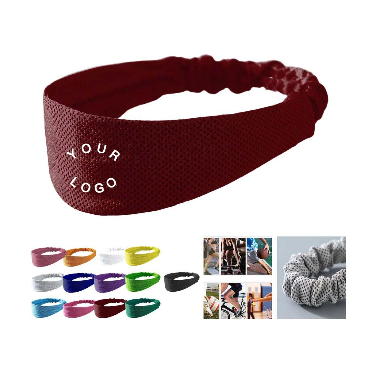 Sweat Absorbing Athletic Headband for Outdoor Training 1