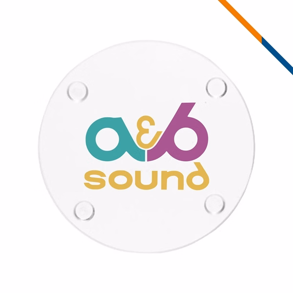 Custom 4 inch Round Glass Coaster Heat Resistant — Corporate Venue Branding