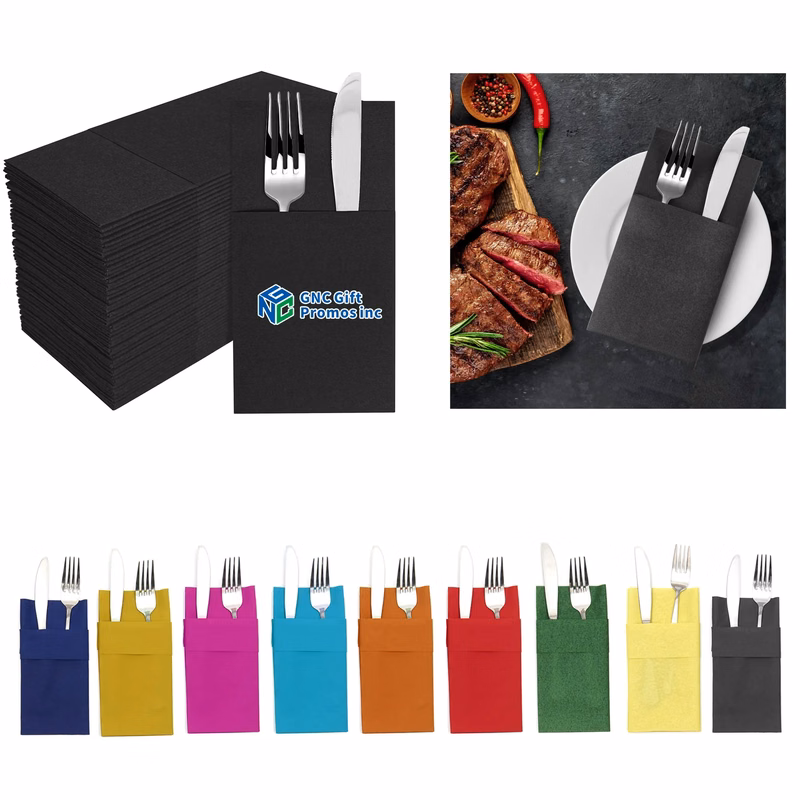 Clean Napkin Pocket Knife and Fork Paper