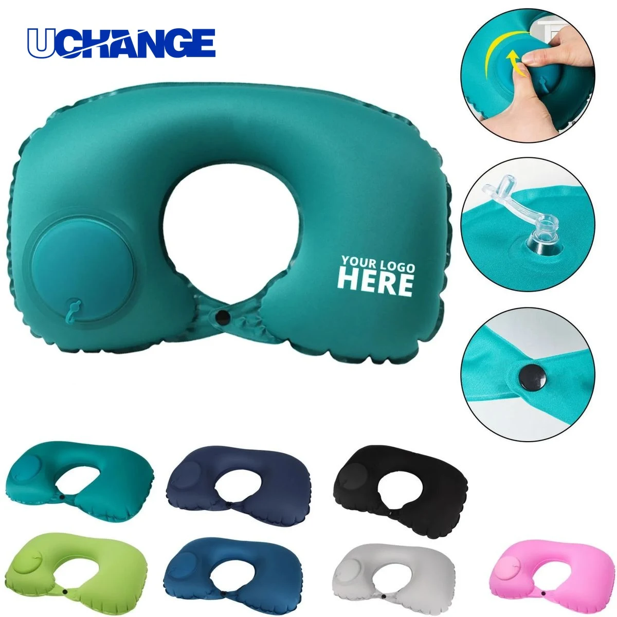 Self Inflatable Neck Pillow for Traveling and Sleeping Comfort 1
