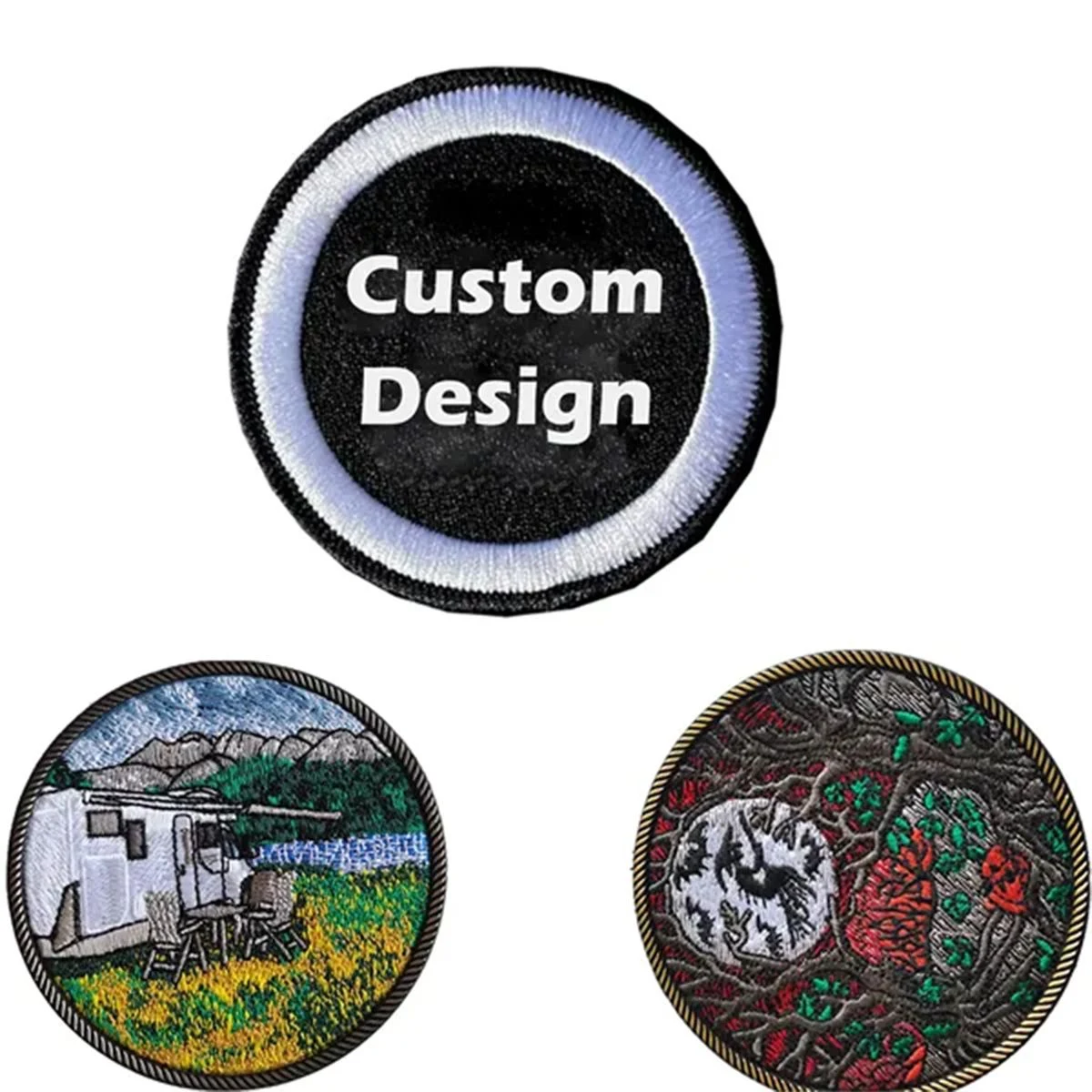 2.5" Full Color Embroidery Patch With Iron On Back 1