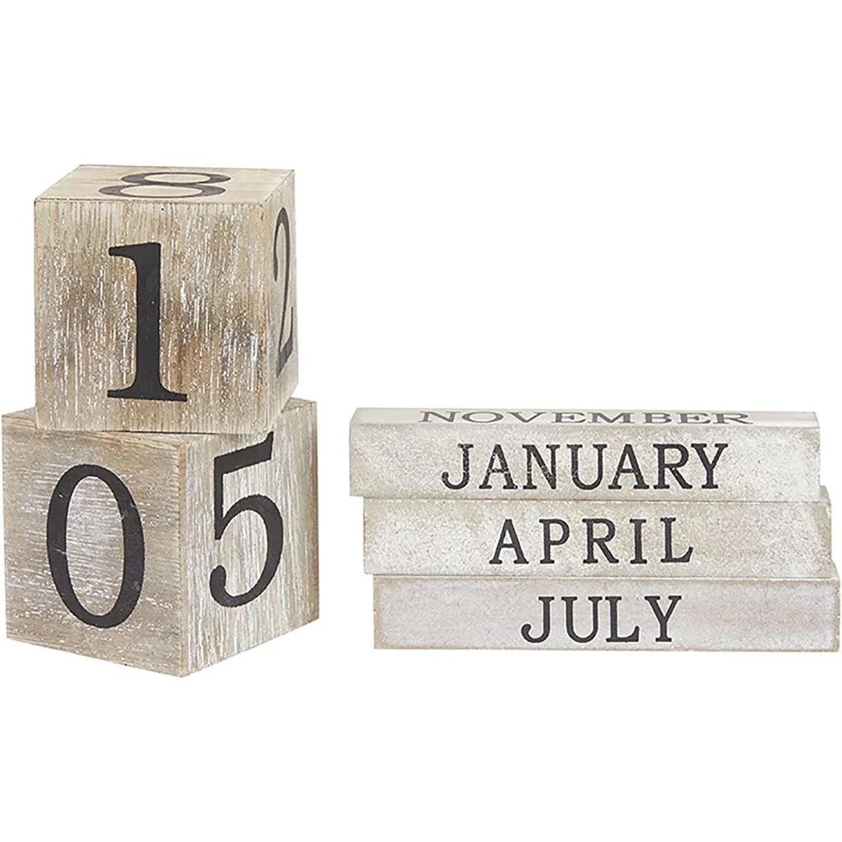 Wooden Perpetual Date Desk Calendar Blocks 1